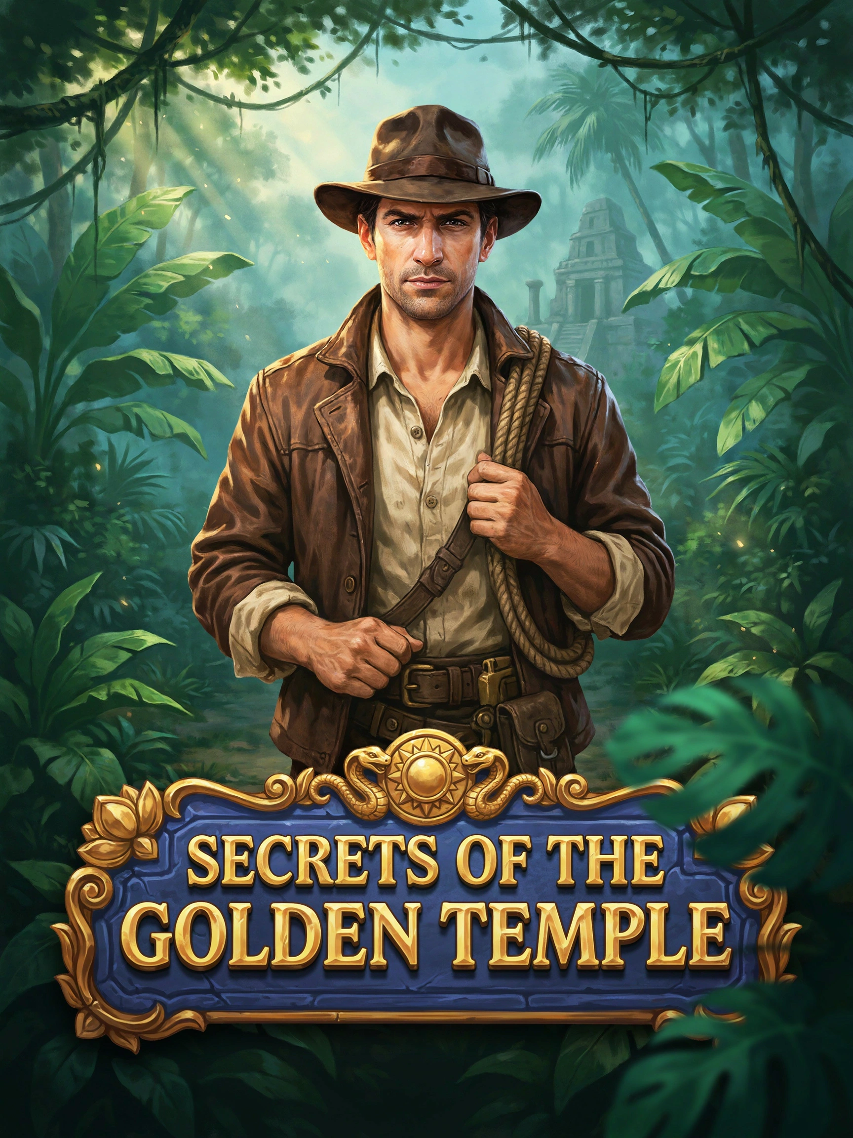 Game art for the Secrets of the Golden Temple pokie