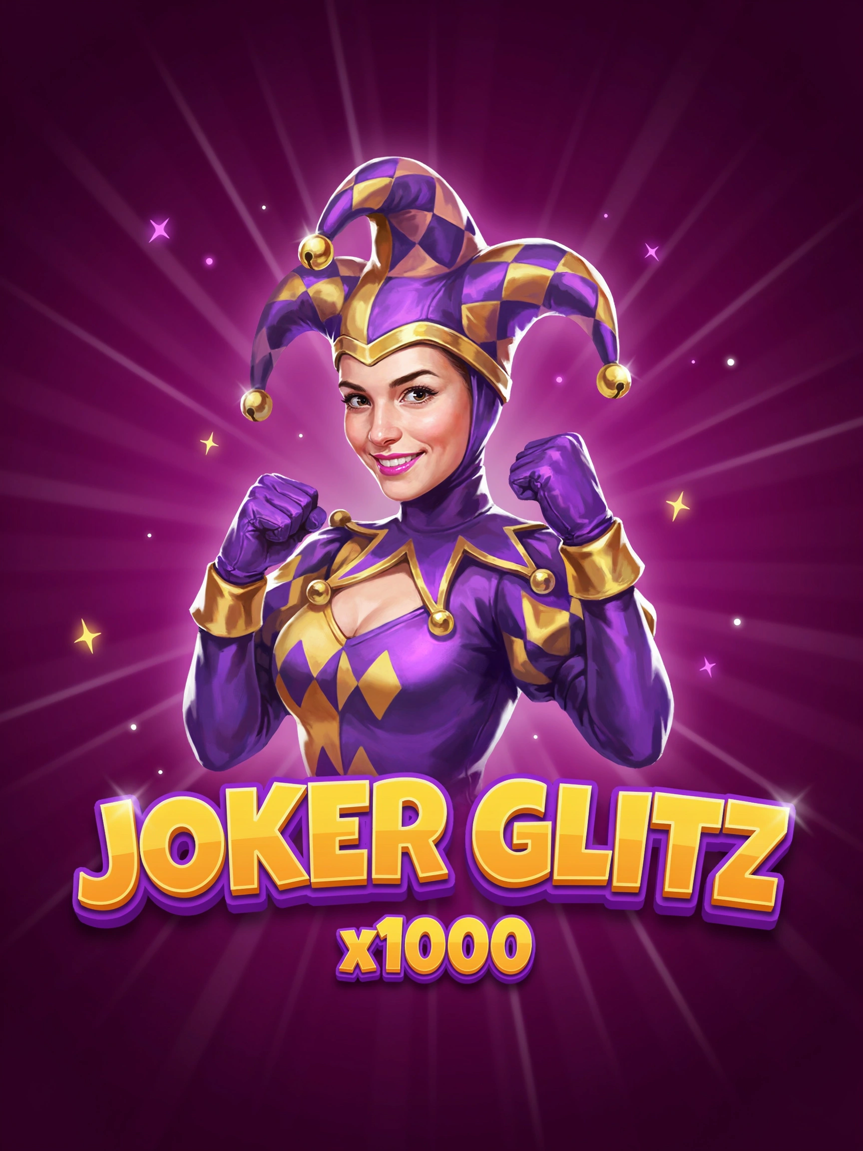 Promo art for the Joker Glitz x1000 pokie